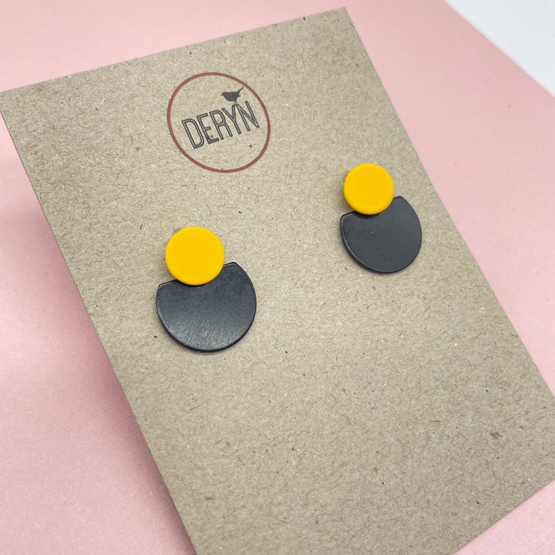 Earrings - multi colours Deryn Jewellery Yellow 