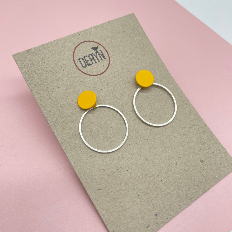 Earrings - multi colours Deryn Jewellery Yellow 