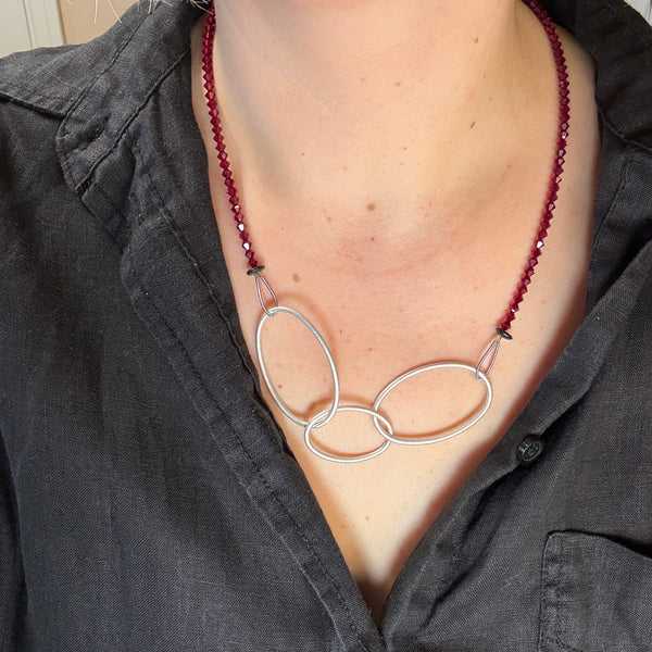 Red Circles Necklace