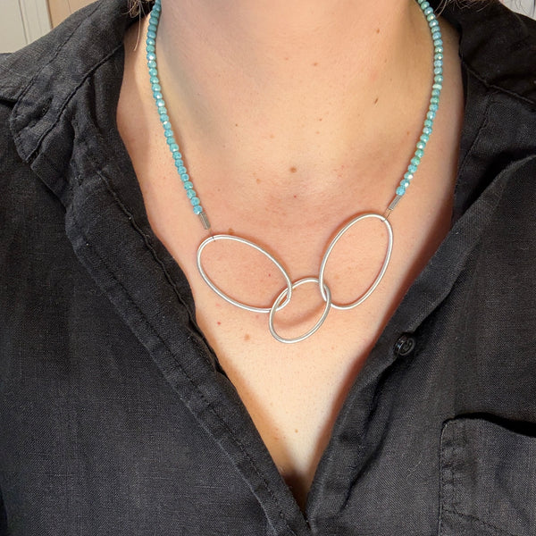 Blue Circles Necklace