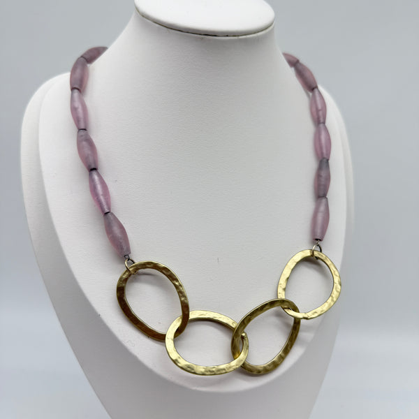 Purple circles Necklace