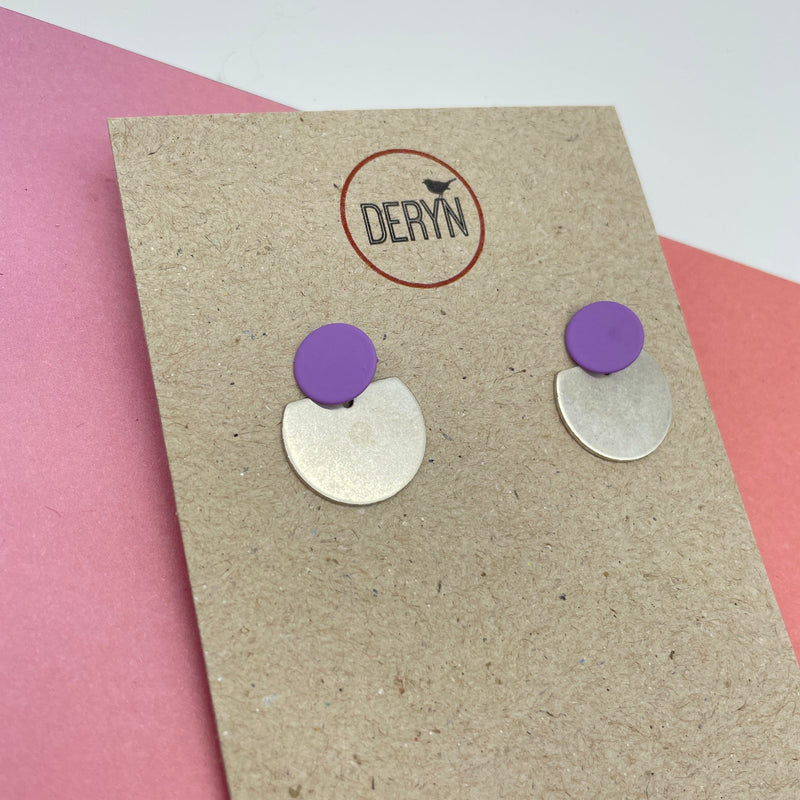 Earrings - multi colours Deryn Jewellery Purple 