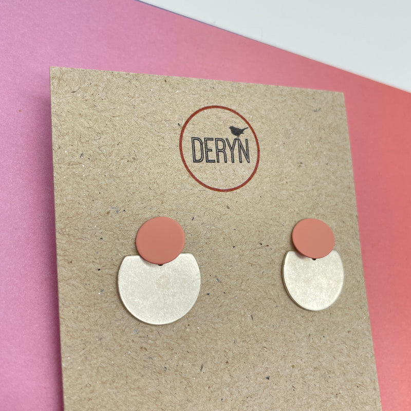 Earrings - multi colours Deryn Jewellery Peach 