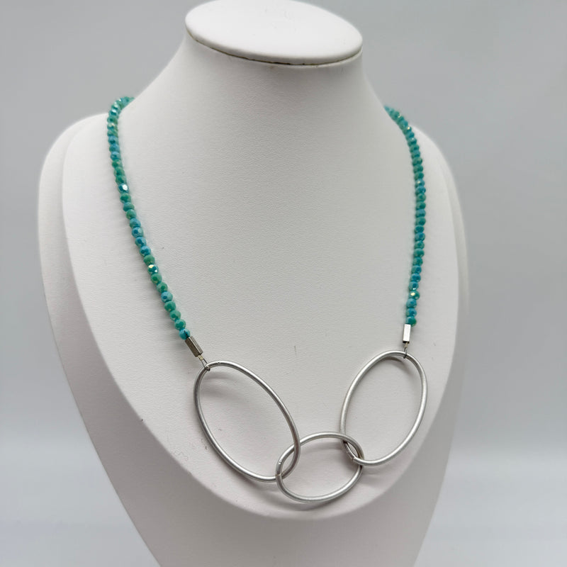 Blue Circles Necklace