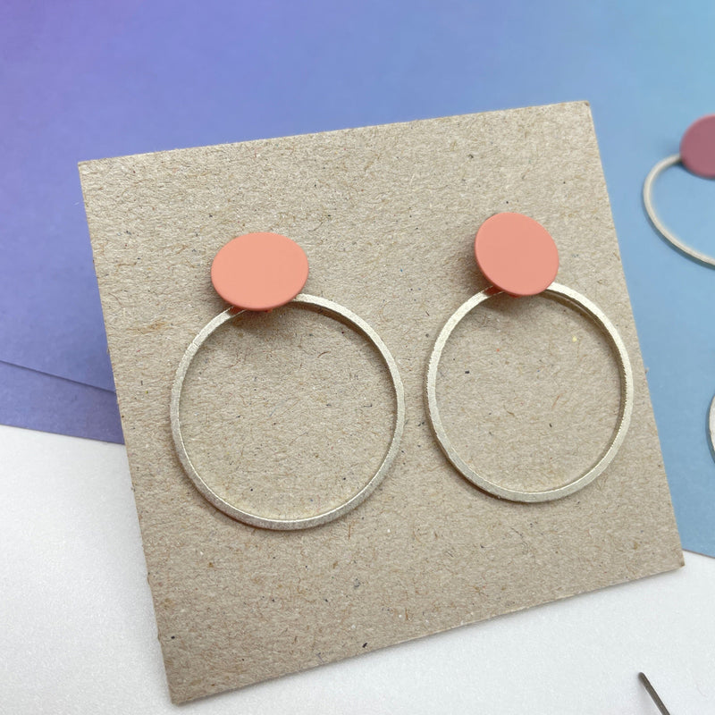 Earrings - multi colours Deryn Jewellery Peach 