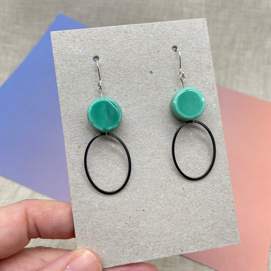 Silver on sale jade earrings